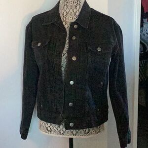 Old Navy Relaxed Classic Black Denim Jacket EUC